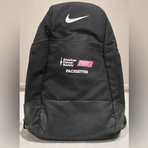 Nike Brasilia Backpack Black with Breast Cancer Awareness ACS Logo New w Tags